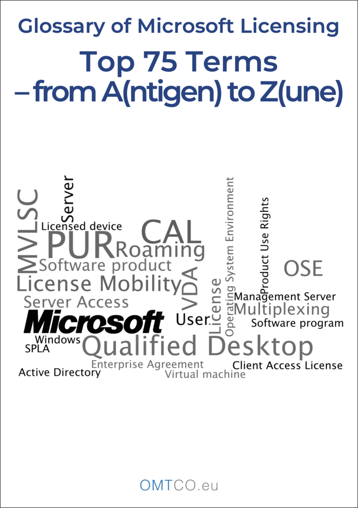 OMTCO - Top 75 Microsoft Licensing Terms - A Glossary From Antigen To Zune